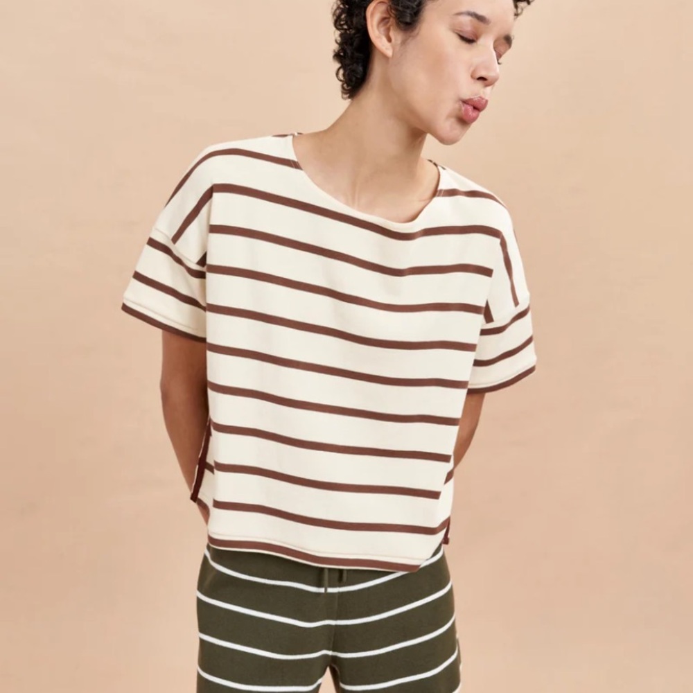 LA LIGNE Boxy Breton Stripe Tee Top